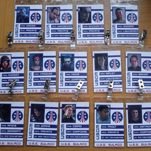 Aliens Colonial Marines - Clip-on ID Photo Pass Badge Set Prop Collection Cosplay