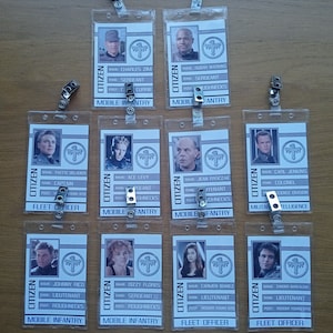 Starship Troopers Crew - Clip-on ID Photo Pass Badge Set Prop Collection Cosplay