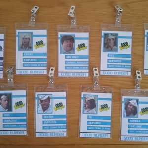 Good Burger Employee - ID-badgeset met clip met pasfoto Prop-collectie Cosplay