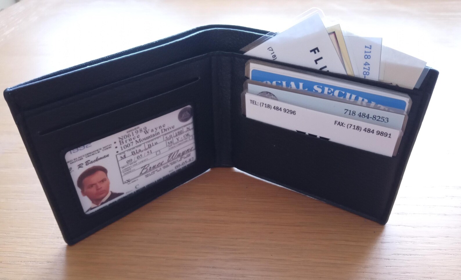Prop Wallet Contents NEW Bruce Wayne Batman Film Movie Prop Leather Wallet Cosplay - Etsy