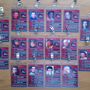 Red Dwarf JMC - Clip-on ID Photo Pass Badge Set Prop Collection Cosplay