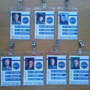 Lost In Space 1998 Movie Crew - Clip-on ID Photo Pass Badge Set Prop Collection Cosplay