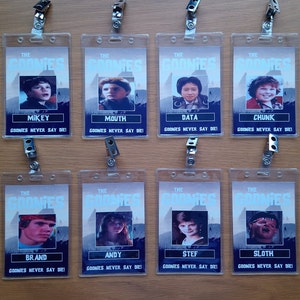 Goonies - Clip-on ID Photo Pass Badge Set Prop Collection Cosplay