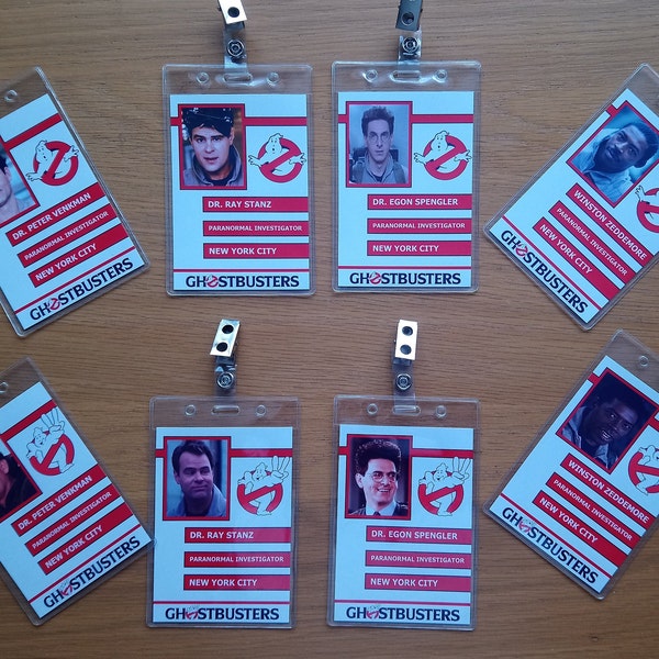 Ghostbusters - Clip-on ID Photo Pass Badge Set Prop Collection Cosplay