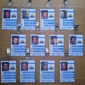 The Abyss Deep Core Crew - Clip-on ID Photo Pass Badge Set Prop Collection Cosplay