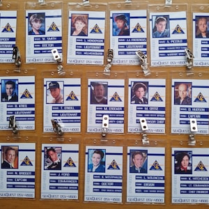 SeaQuest DSV 2032 Crew - Clip-on ID Photo Pass Badge Set Prop Collection Cosplay