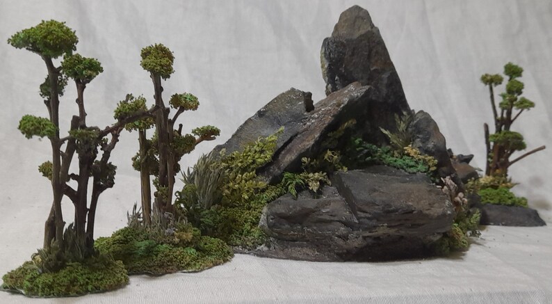 Miniature Diorama Rocks Modular, Diorama,with Natural Rock, Create Your Landscape,,table Top ...