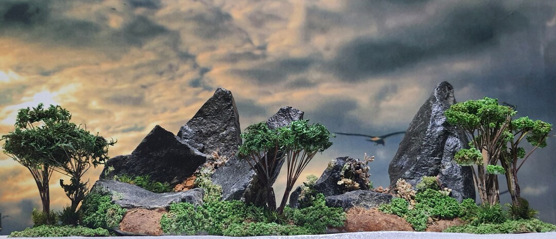 Miniature Diorama Rocks Modular, Diorama,with Natural Rock, Create Your Landscape,,table Top ...
