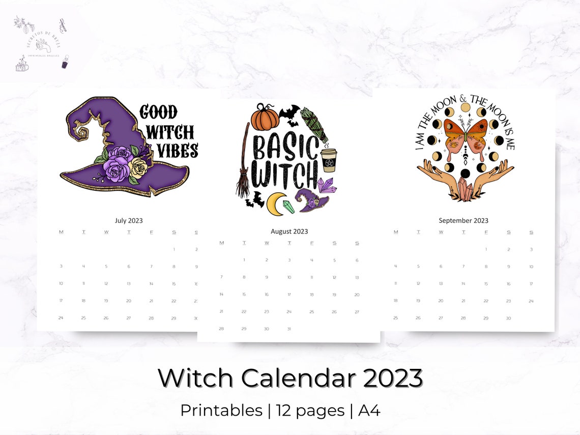 witch-calendar-2023-mystical-calendar-2023-celestial-etsy