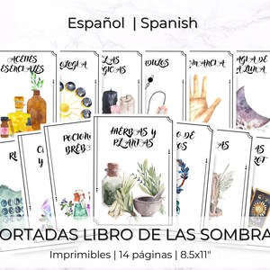 Book of Shadows Covers Spanish | Grimoire Cover | Printable Grimoire | Book of Shadows pages | grimoire pages