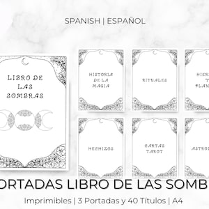 Covers of the book of shadows | Grimoire cover | Printable Grimoire | Book of shadow pages | grimoire pages