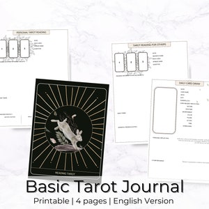 Tarot Journal Printable | Tarot Journal | Tarot Pages of Spreads | Daily Tarot | 3-card tarot | Tarot Journal Page
