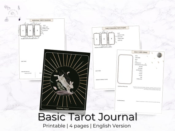 Tarot Journal Printable Tarot Journal Tarot Pages of | Etsy