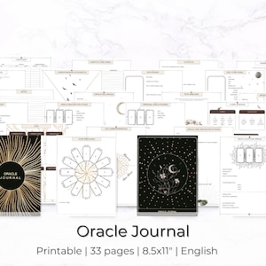 Oracle Journal | Oracle Card Journal | Tarot journal | Tarot Card journal | Oracle Reading journal | Tarot Oracle cards journal