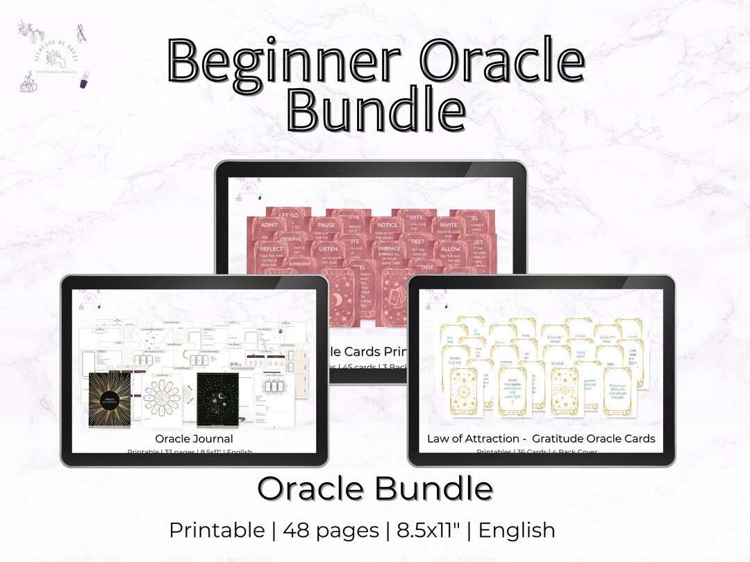Beginner Oracle Bundle | Oracle Cards Printables | Oracle Divination ...