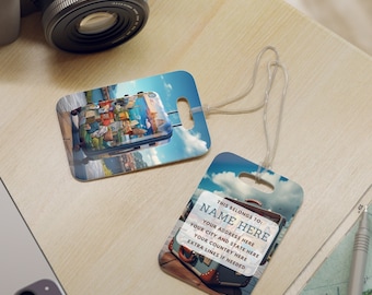 Custom Luggage Tags - Personalized Suitcase ID, Travel Gift, Bag ID, Backpack Tags, Travel Accessories