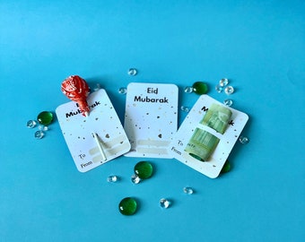 Eid Mubarak cards, Eid money holder, candy holder, blank Eid card, set of 10