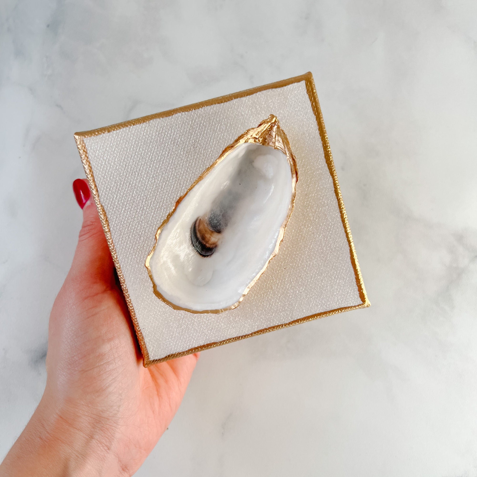 Oyster Shell Art on Canvas Oyster Art Canvas Oyster Shell Etsy