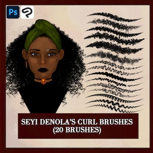 Photoshop\Clip Studio Paint curls brush pack by Seyi Deola