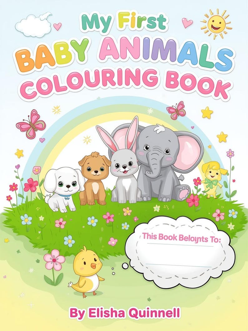 Printable Baby Animals Colouring Book for Kids | 30+ Cute Animal Pages ...