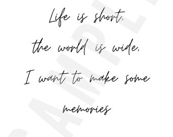 A3 Mamma Mia Print - Life is short