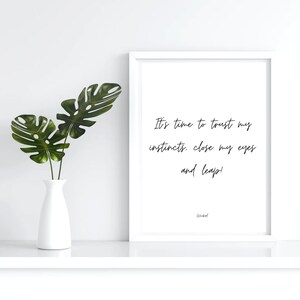 Close my eyes and leap - Wicked print