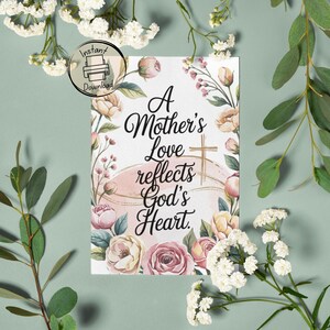 Cartes chrétiennes pour la fête des mères : salutations sincères à imprimer pour maman, soeur et futures mamans