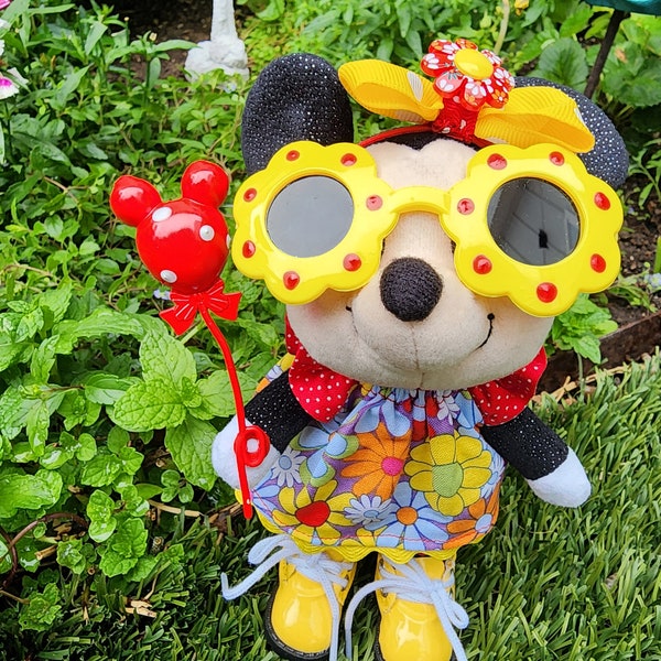 Disney inspired miniature sunglasses will fit Disney Nuimos.  Clothes Miniature Dollhouse. Tiny mouse Dress Mickey Ears