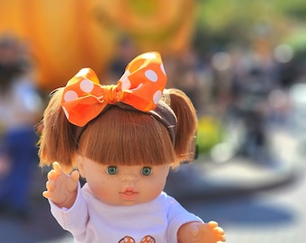 Fall Halloween Disney T-shirt and Pumpkin pants will fit 34 cm Minikane or other 13" Baby Dolls. 13 inch Doll Clothes