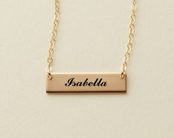 collar personalizado con nombre, collar personalizado minimalista hecho a mano, regalo de joyería para mujeres su dama de honor, regalos de Navidad personalizados