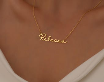 Handwriting Custom Name Necklace, Script Jewelry, Personalized Gifts, Custom Gifs Her, Gift ideas for women, Trend Christmas ornament gifts