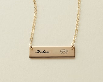 collar personalizado con nombre, collar personalizado minimalista hecho a mano, regalo de joyería para mujeres su dama de honor, regalos de Navidad personalizados