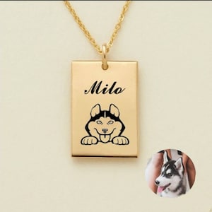 Custom Dog Silhouette Necklace: Personalized Pet Memorial Jewelry