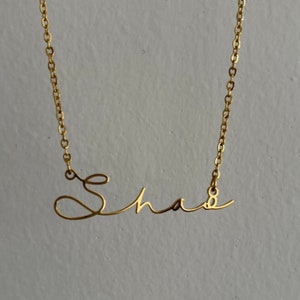 Benutzerdefinierte zwei Name Handschrift Halskette, 18k Gold, personalisierte Schmuck, Namen Halskette, personalisierte Geschenk, Baby-Dusche, Muttertag Geschenk Mama Bild 7