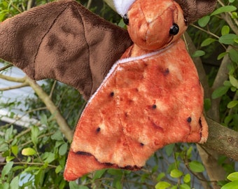 S’mores campfire chocolate/marshmallow plushie bat.