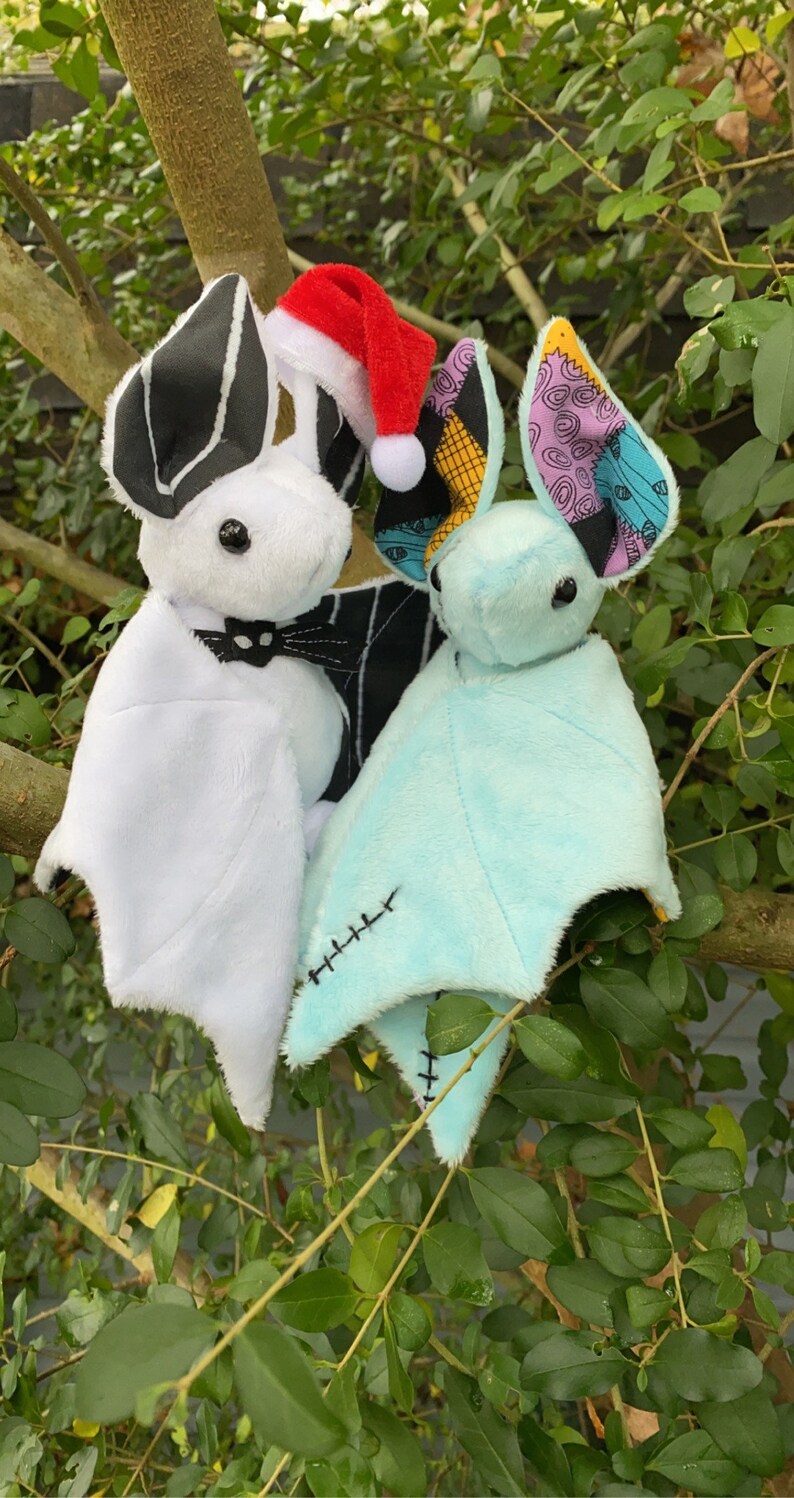 White Ghost and Spooky Christmas Plushie Bat Bundle image 3