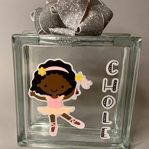 Children’s Bank, Personalized Glass Block Money Bank, Coin Bank, Glass Bank with Coin Slot lid, personalized bank, Coin Bank, House Bank