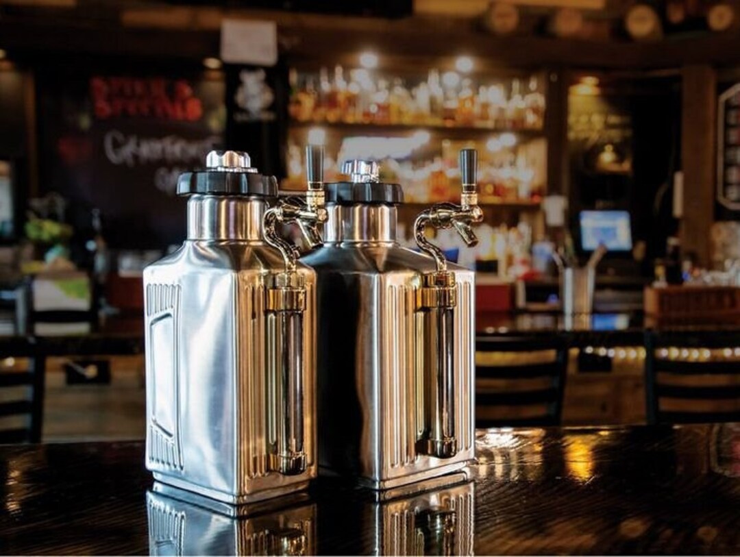 Beer Growler, CO2, Pressurized Growlers, 64oz & 128oz, Craft Beer Gift