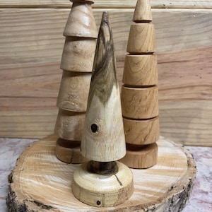 Hand Turned  Rustic Hardwood Tree