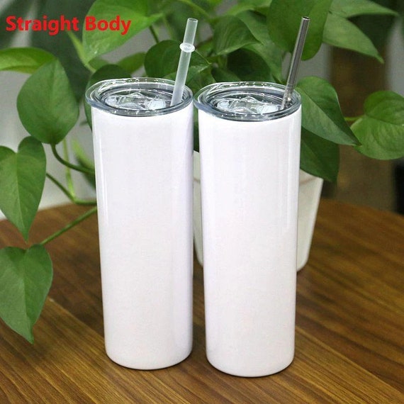 Skinny Straight Tumbler (Double Insulated, 30oz) With Straw | Blank  Sublimation Stainless Steel Tumbler