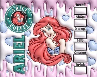 Ariel, Mermaid,  Movies 20oz Tumbler PNG, Halloween