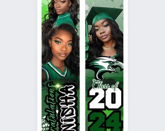 7pk Grad Templates editable Graduation Stole  stole  graduate DIY stole template class of 2024 custom Template can be edited in Canva Pro