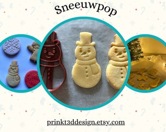 Sneeuwpop | Uitdrukvormpje | Kerstkoekjes | Koekjessnijder