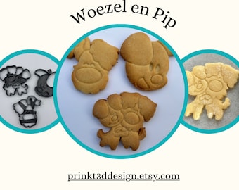 Woezel en/of Pip uitdrukvormpje | Koekjes uitblinker | Koekjes Snijder