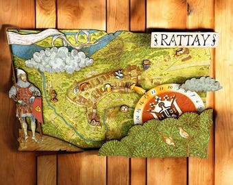 Reloj de pared Kingdom Come con esfera de 24 horas - RATTAY - Producto con licencia oficial
