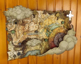 Reloj de mapa inspirado en Elden Ring con esfera de 24 horas - Tipo 2 + REGALO