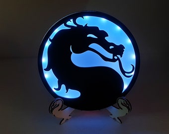 Luz de escritorio LED RGB ambiental inspirada en Mortal Kombat, USB de 5 V