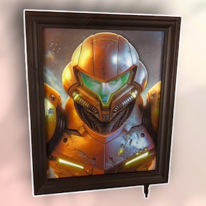 Nacht Licht Dekor - Multi-Layer - Metroid inspiriert + Kühlschrankmagnet Geschenk