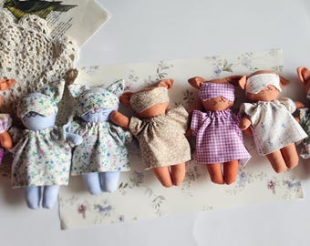 Handgemaakte mini kittenpop - 6-inch grillige knuffel - metgezel in zakformaat - verzamelpop - perfect cadeau voor kinderen en poppenliefhebbers