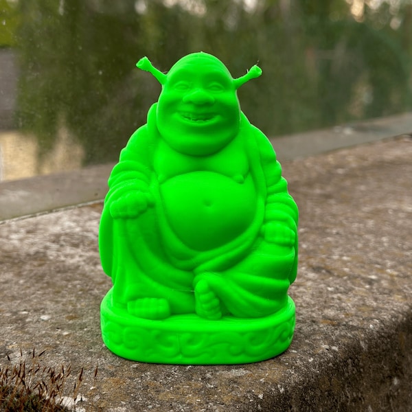 Shrek Buddha - 3D Print - Shrek Gift  - Funny Happy - Gag Gift - Joke - weird - cringe - Christmas gift, Xmas, Secret Santa, stocking